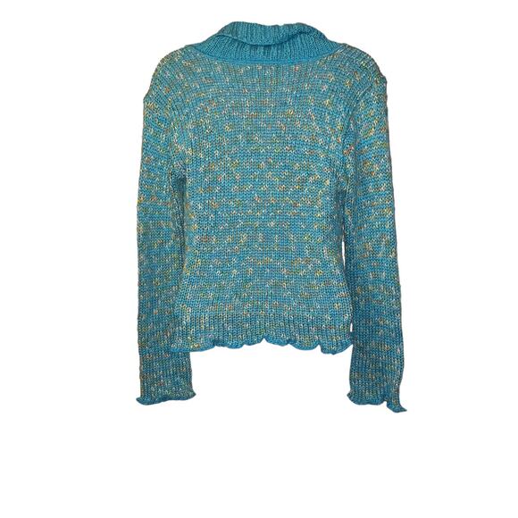 Mirasati Paris Green Multicolor Open Sweater - Picture 3 of 12